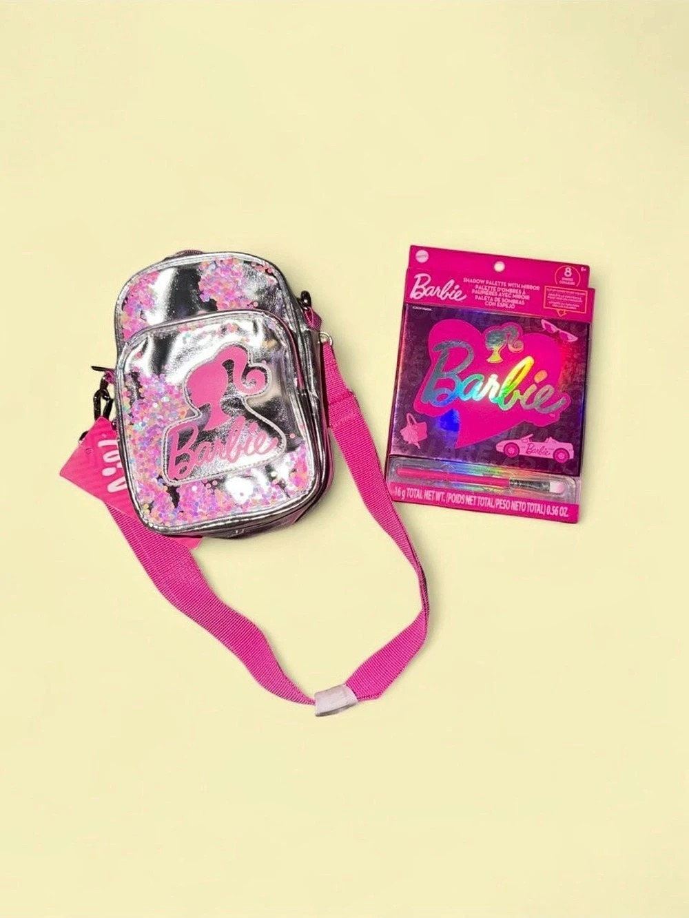 Barbie Glitter Mini Backpack with Makeup Set NWT